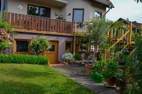 Ausgangssituation: bestehender Garten mit Rasen und Gehölzen