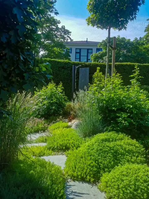 Fertiger Garten: Blick über das fertige Ergebnis